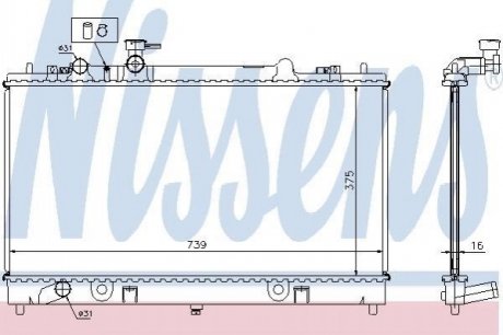 62464A NISSENS Радиатор охолоджування