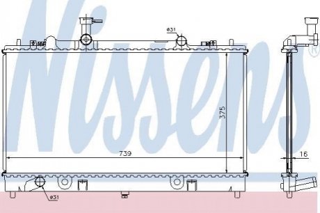 62466A NISSENS Радиатор охлаждения двигателя