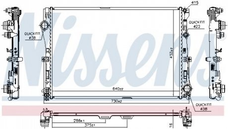 627029 NISSENS Радиатор охолоджування