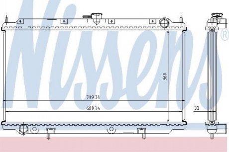 62923A NISSENS Радиатор охолоджування