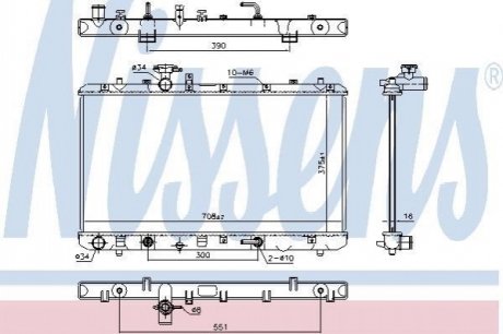 64255 NISSENS Радіатор охолоджування