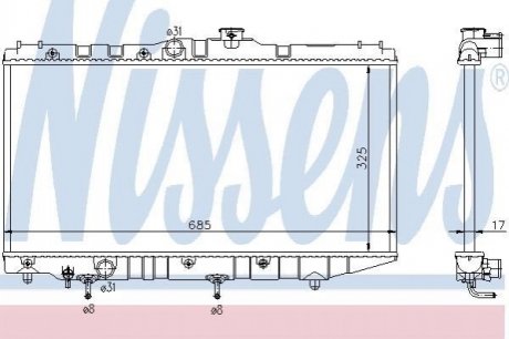 647191 NISSENS Радіатор охолоджування