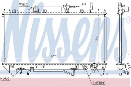 64802 NISSENS Радиатор охолоджування