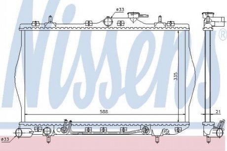 670011 NISSENS Радиатор охолоджування