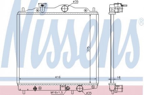 67100 NISSENS Радиатор охолоджування