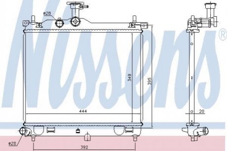 67610 NISSENS Радиатор охолоджування