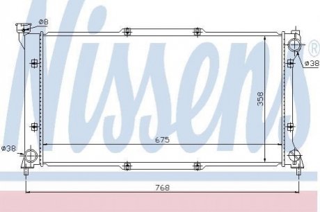 67701 NISSENS Радиатор охолоджування