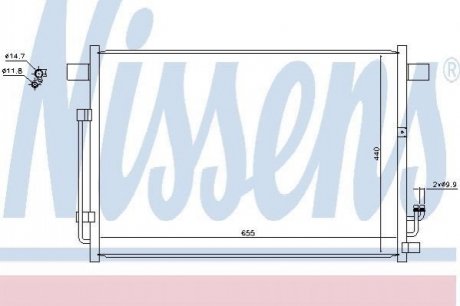 940403 NISSENS Конденсер кондиціонера