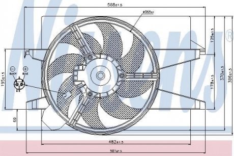 85030 NISSENS Вентилятор радіатора