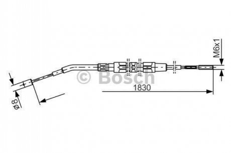 1 987 477 008 BOSCH Трос ручного гальма