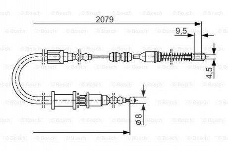 1 987 477 141 BOSCH Трос ручного гальма