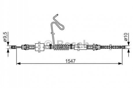 1 987 477 174 BOSCH Трос ручного гальма