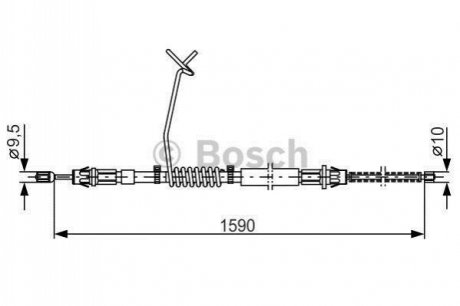 1 987 477 175 BOSCH Трос ручного гальма