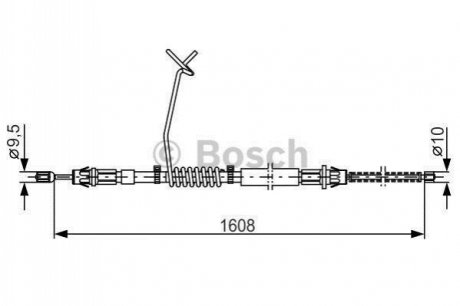 1 987 477 180 BOSCH Трос ручного гальма