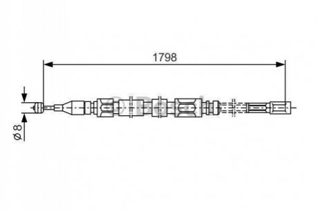 1 987 477 211 BOSCH Трос ручного гальма