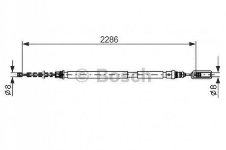 1 987 477 569 BOSCH Трос ручного гальма