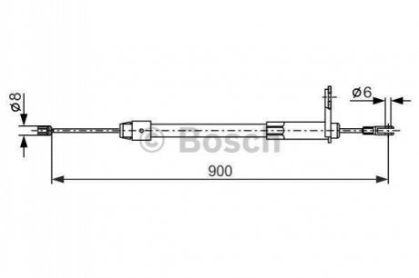 1 987 477 847 BOSCH Трос стояночного тормоза