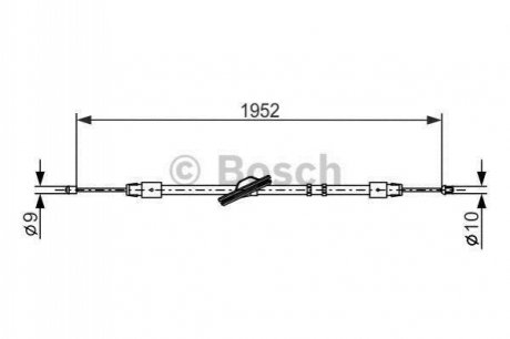 1 987 477 851 BOSCH Трос ручного гальма