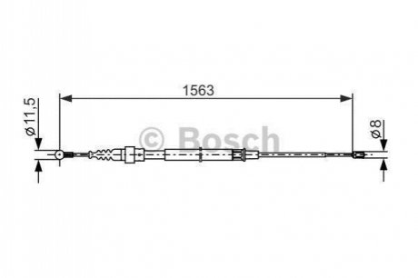 1 987 477 891 BOSCH Трос ручного гальма