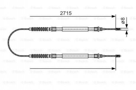 1 987 482 003 BOSCH Трос ручного гальма