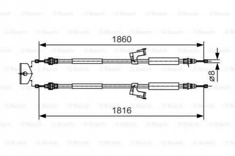 1 987 482 019 BOSCH Трос ручного гальма