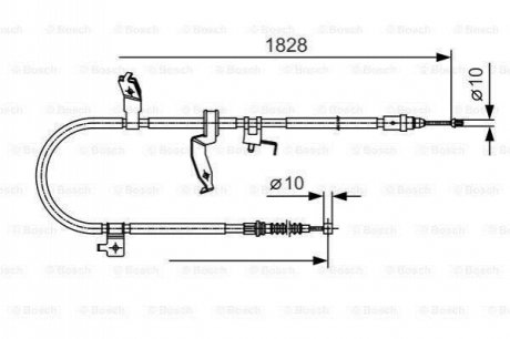 1 987 482 053 BOSCH Трос ручного гальма