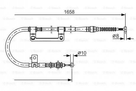 1 987 482 100 BOSCH Трос ручного гальма