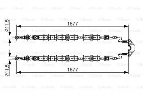 1 987 482 141 BOSCH Трос ручного гальма