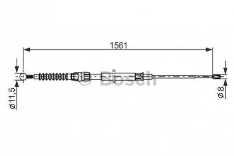 1 987 482 264 BOSCH Трос ручного гальма