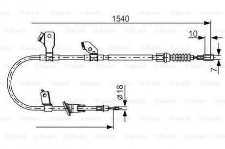 1 987 482 271 BOSCH Трос ручного гальма