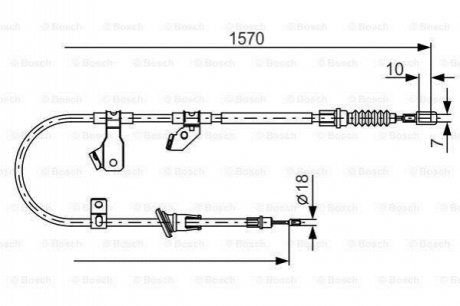 1 987 482 272 BOSCH Трос ручного гальма