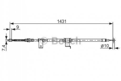 1 987 482 293 BOSCH Трос ручного гальма