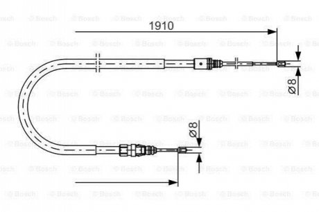 1 987 482 323 BOSCH Трос ручного гальма