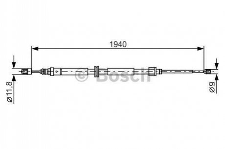 1 987 482 325 BOSCH Трос ручного гальма