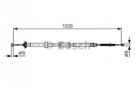 1 987 482 393 BOSCH Трос ручного гальма