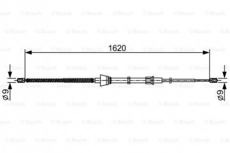 1 987 482 448 BOSCH Трос ручного гальма