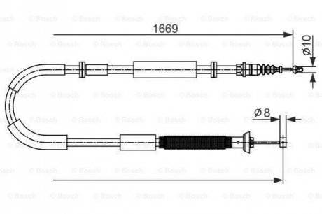 1 987 482 588 BOSCH Трос ручного гальма