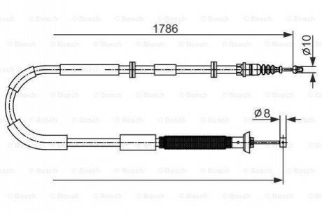 1 987 482 589 BOSCH Трос ручного гальма