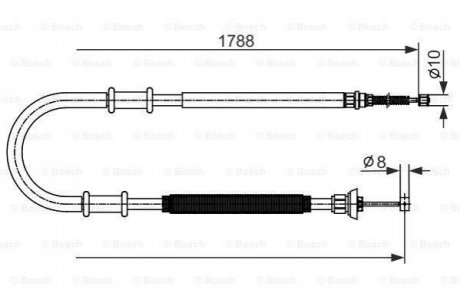 1 987 482 590 BOSCH Трос ручного гальма