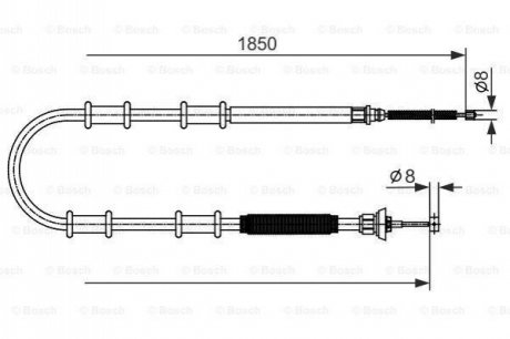 1 987 482 592 BOSCH Трос ручного гальма