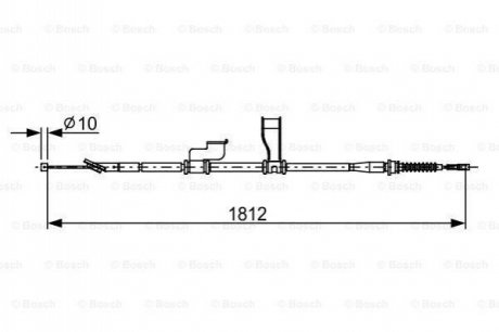 1 987 482 616 BOSCH Трос ручного гальма