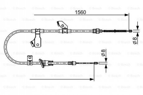 1 987 482 626 BOSCH Трос ручного гальма