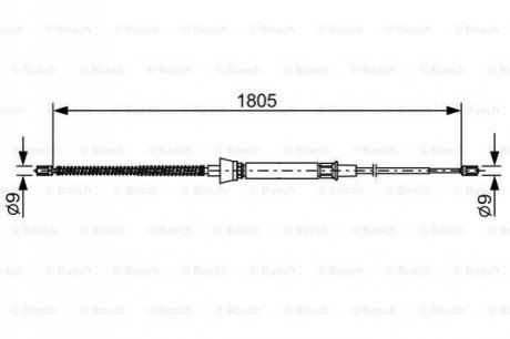 1 987 482 646 BOSCH Трос ручного гальма