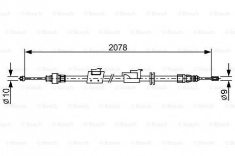 1 987 482 706 BOSCH Трос ручного гальма