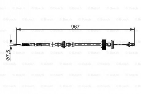 1 987 482 794 BOSCH Трос ручного гальма