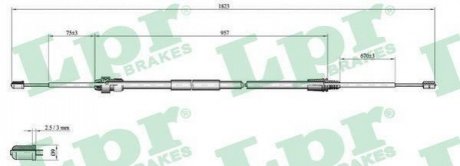 C0002B LPR Трос ручного гальма