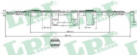 C0396B LPR Трос ручного гальма