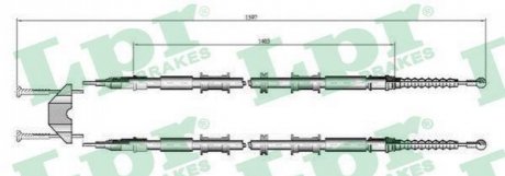 C0549B LPR Трос ручного гальма