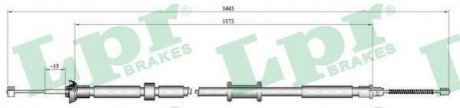 C1023B LPR Трос ручного гальма