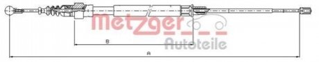 10.7509 METZGER Трос ручного гальма